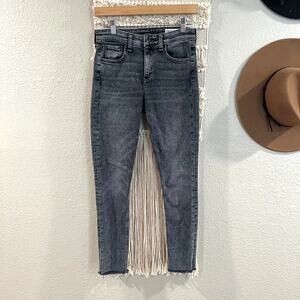 Rag & Bone Cate Mid-rise Ankle Skinny Black Acid Wash Jeans Sz 26